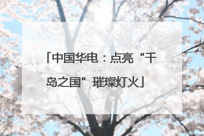 中国华电：点亮“千岛之国”璀璨灯火