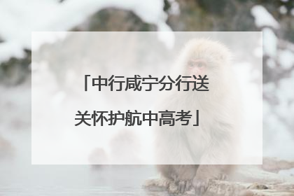 中行咸宁分行送关怀护航中高考