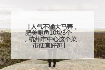 人气不输大马弄，肥美鲍鱼10块3个，杭州市中心这个菜市便宜好逛