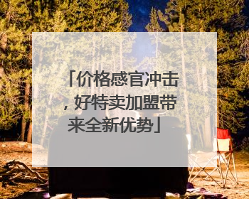 价格感官冲击，好特卖加盟带来全新优势