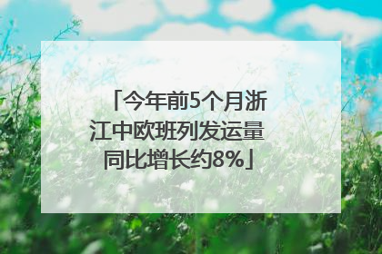今年前5个月浙江中欧班列发运量同比增长约8%