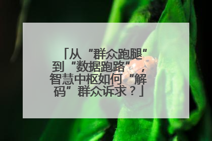 从“群众跑腿”到“数据跑路”，智慧中枢如何“解码”群众诉求？