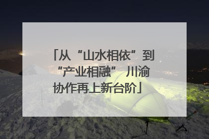 从“山水相依”到“产业相融” 川渝协作再上新台阶