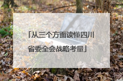 从三个方面读懂四川省委全会战略考量