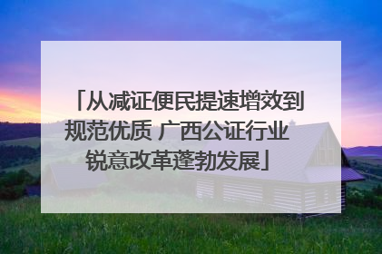 从减证便民提速增效到规范优质 广西公证行业锐意改革蓬勃发展