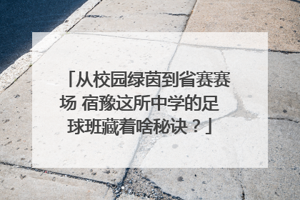 从校园绿茵到省赛赛场 宿豫这所中学的足球班藏着啥秘诀？