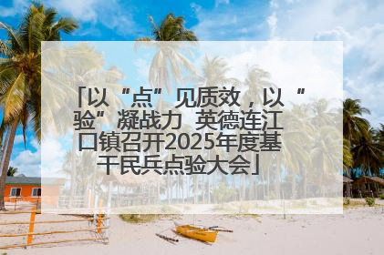 以“点”见质效，以“验”凝战力  英德连江口镇召开2025年度基干民兵点验大会