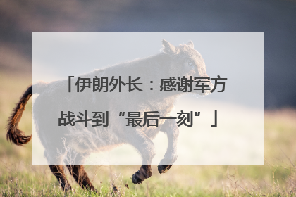 伊朗外长：感谢军方战斗到“最后一刻”