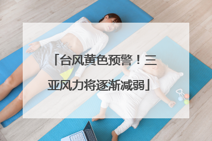 台风黄色预警！三亚风力将逐渐减弱