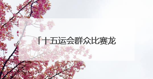 十五运会群众比赛龙舟项目佛山南海开赛 广东队首日包揽三金