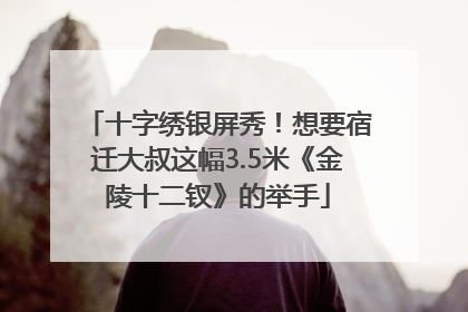 十字绣银屏秀！想要宿迁大叔这幅3.5米《金陵十二钗》的举手