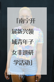 南宁开展新兴领域青年子女非遗研学活动