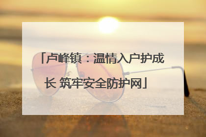 卢峰镇：温情入户护成长 筑牢安全防护网