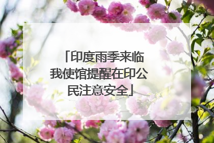 印度雨季来临 我使馆提醒在印公民注意安全