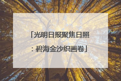 光明日报聚焦日照：碧海金沙织画卷