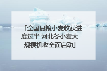 全国夏粮小麦收获进度过半 河北冬小麦大规模机收全面启动