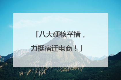 八大硬核举措，力挺宿迁电商！