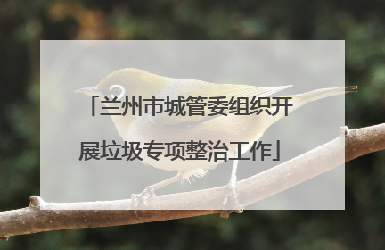 兰州市城管委组织开展垃圾专项整治工作