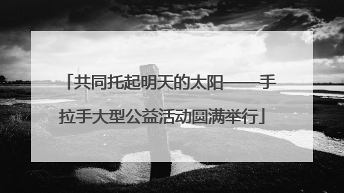 共同托起明天的太阳——手拉手大型公益活动圆满举行