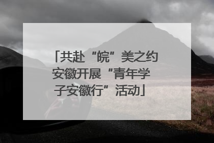 共赴“皖”美之约 安徽开展“青年学子安徽行”活动