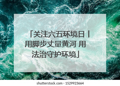 关注六五环境日丨用脚步丈量黄河 用法治守护环境