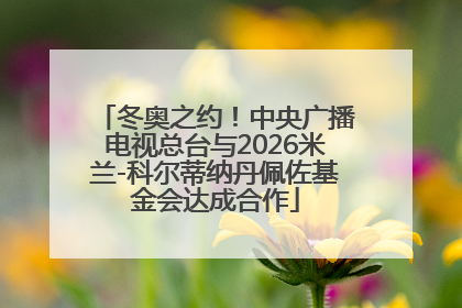 冬奥之约！中央广播电视总台与2026米兰-科尔蒂纳丹佩佐基金会达成合作