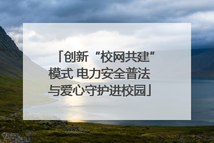 创新“校网共建”模式 电力安全普法与爱心守护进校园