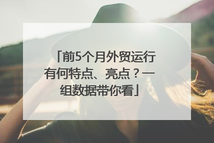 前5个月外贸运行有何特点、亮点？一组数据带你看