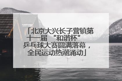 北京大兴长子营镇第十一届 “和谐杯” 乒乓球大赛圆满落幕，全民运动热潮涌动