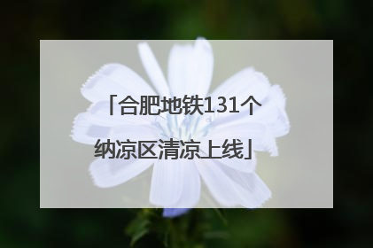 合肥地铁131个纳凉区清凉上线