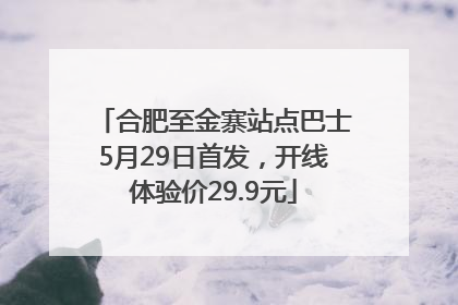 合肥至金寨站点巴士5月29日首发，开线体验价29.9元