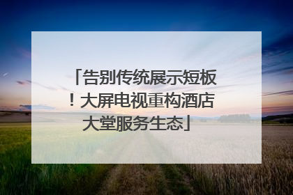 告别传统展示短板！大屏电视重构酒店大堂服务生态