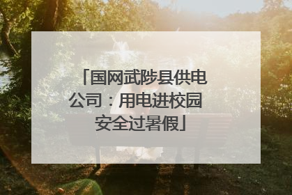 国网武陟县供电公司：用电进校园  安全过暑假