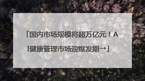 国内市场规模将超万亿元！AI健康管理市场迎爆发期→