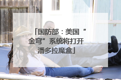 国防部：美国“金穹”系统将打开潘多拉魔盒
