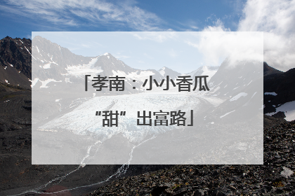 孝南：小小香瓜 “甜”出富路