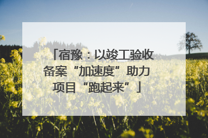 宿豫：以竣工验收备案“加速度”助力项目“跑起来”