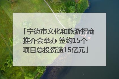宁德市文化和旅游招商推介会举办 签约15个项目总投资逾15亿元