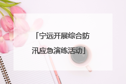 宁远开展综合防汛应急演练活动