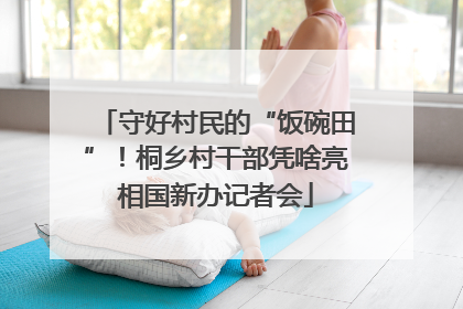 守好村民的“饭碗田”！桐乡村干部凭啥亮相国新办记者会