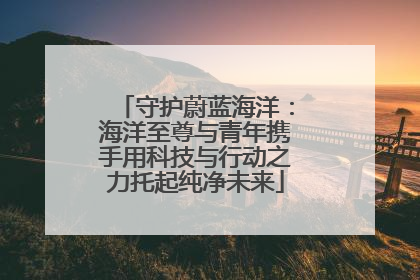 守护蔚蓝海洋：海洋至尊与青年携手用科技与行动之力托起纯净未来