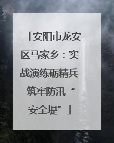 安阳市龙安区马家乡：实战演练砺精兵 筑牢防汛“安全堤”