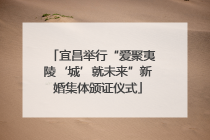 宜昌举行“爱聚夷陵‘城’就未来”新婚集体颁证仪式