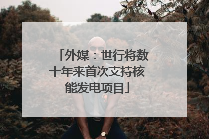 外媒：世行将数十年来首次支持核能发电项目