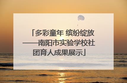 多彩童年 缤纷绽放——南阳市实验学校社团育人成果展示