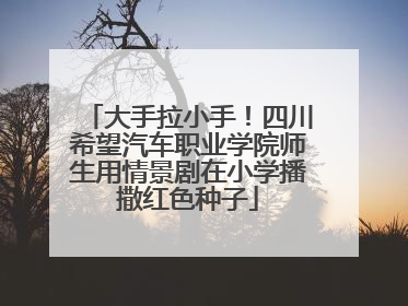 大手拉小手！四川希望汽车职业学院师生用情景剧在小学播撒红色种子