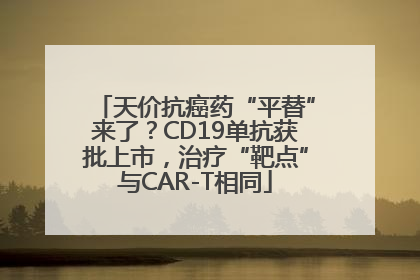 天价抗癌药“平替”来了？CD19单抗获批上市，治疗“靶点”与CAR-T相同