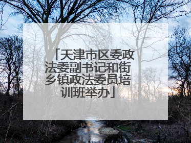 天津市区委政法委副书记和街乡镇政法委员培训班举办