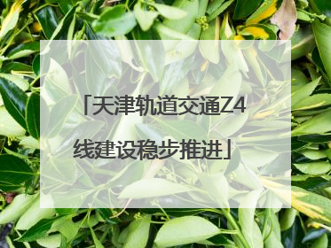 天津轨道交通Z4线建设稳步推进
