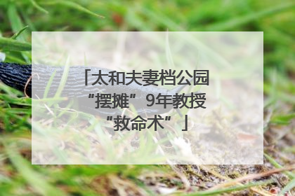 太和夫妻档公园“摆摊”9年教授“救命术”